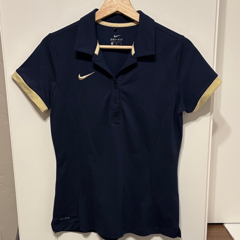 Nike Women's Navy Dri Fit Golf Polo - M